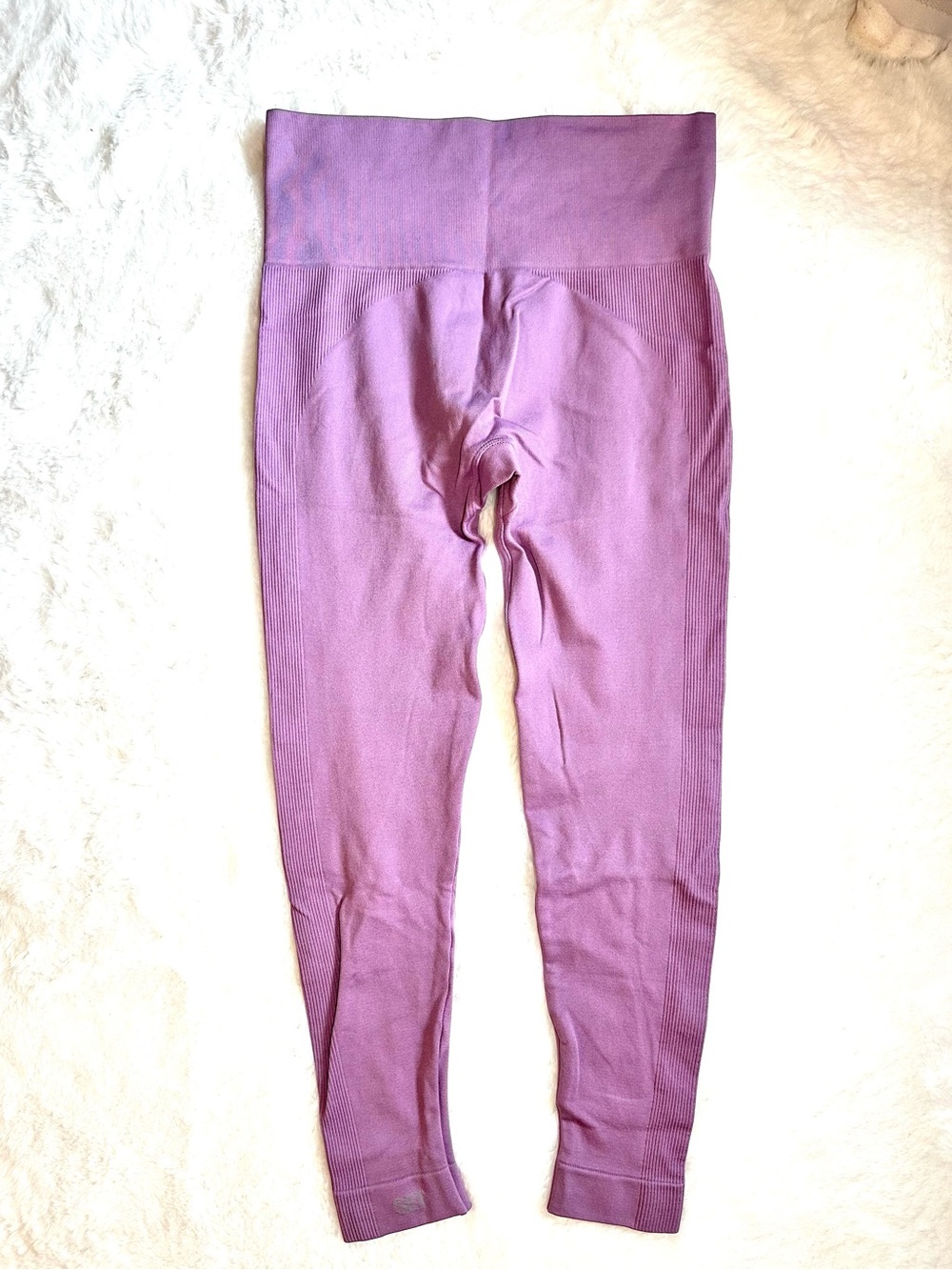 NWOT SET Active Sculptflex Seamless Leggings High Rise Purple Ribbed Logo Small